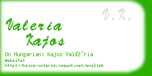 valeria kajos business card